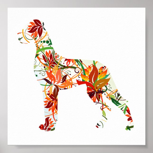 Autumn Great Dane Poster (Front)
