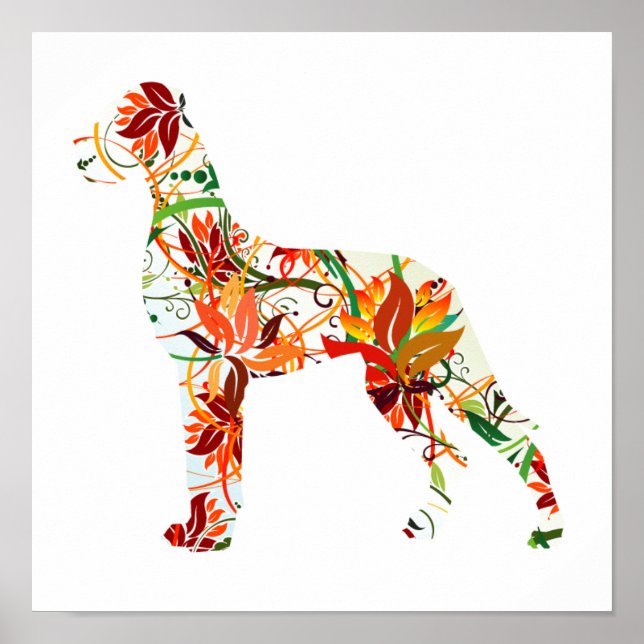 Autumn Great Dane Poster (Front)