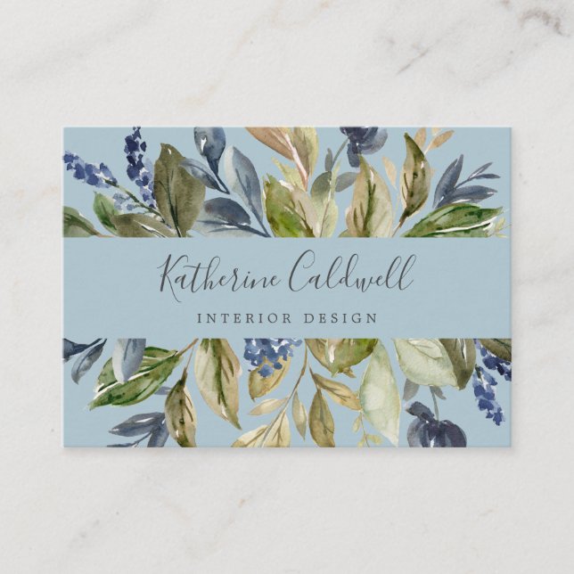 Autumn Greenery | Slate Business Card (Front)