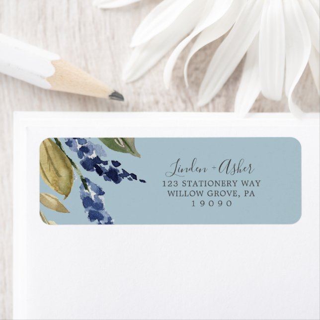 Autumn Greenery | Slate Return Address Label (Insitu)