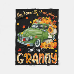 Autumn Halloween Fall My Favorite Pumpkin Call Me Fleece Blanket
