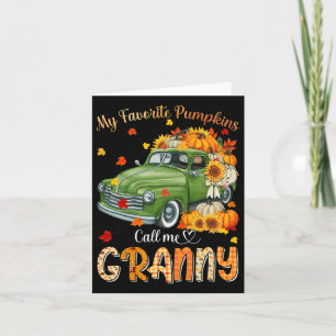 Autumn Halloween Fall My Favourite Pumpkin Call Me Card