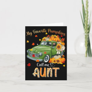 Autumn Halloween Fall My Favourite Pumpkin Call Me Card