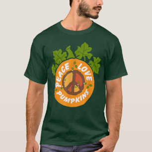 Autumn Halloween Peace, Love, Pumpkins Halloween 1 T-Shirt