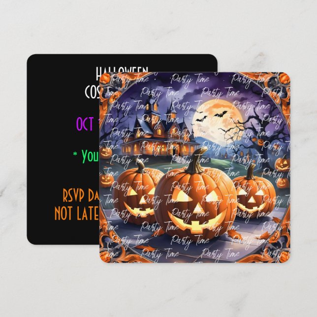 Autumn Halloween Popular Pumpkin Collection Invitation (Front/Back)