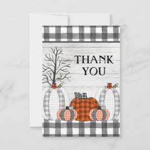 Autumn Halloween Pumpkin Thank you Card