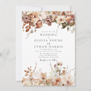 Autumn Hanging Florals Invitation