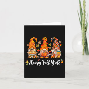 Autumn Happy Fall Yall Gnome Pumpkin Truck Autumn Card