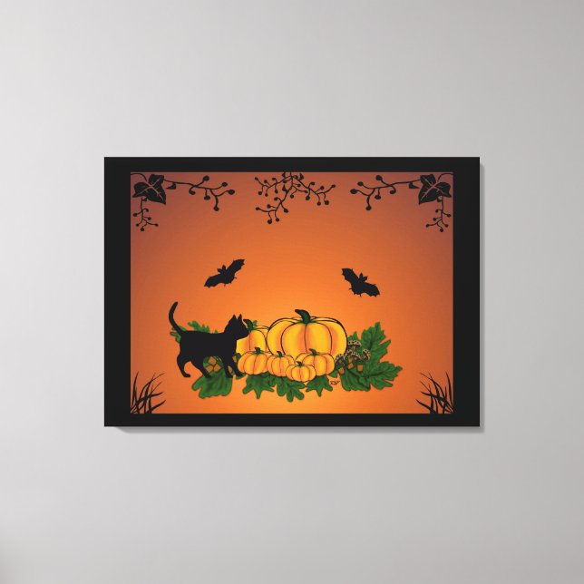 autumn, Happy Halloween ! Canvas Print (Front)