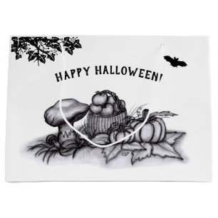 Autumn , Happy Halloween! Large Gift Bag