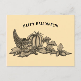 Autumn , Happy Halloween! Postcard