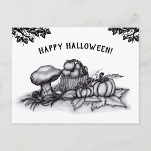 Autumn , Happy Halloween! Postcard