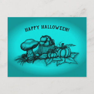 Autumn , Happy Halloween! Postcard