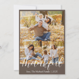  autumn happy thanksgiving   Family photo Collage Holiday Card