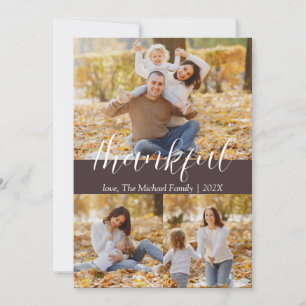  autumn happy thanksgiving   Family photo Collage Holiday Card