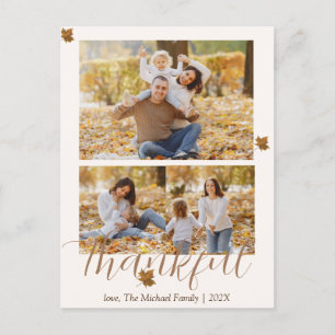  autumn happy thanksgiving   Family photo Collage Holiday Postcard