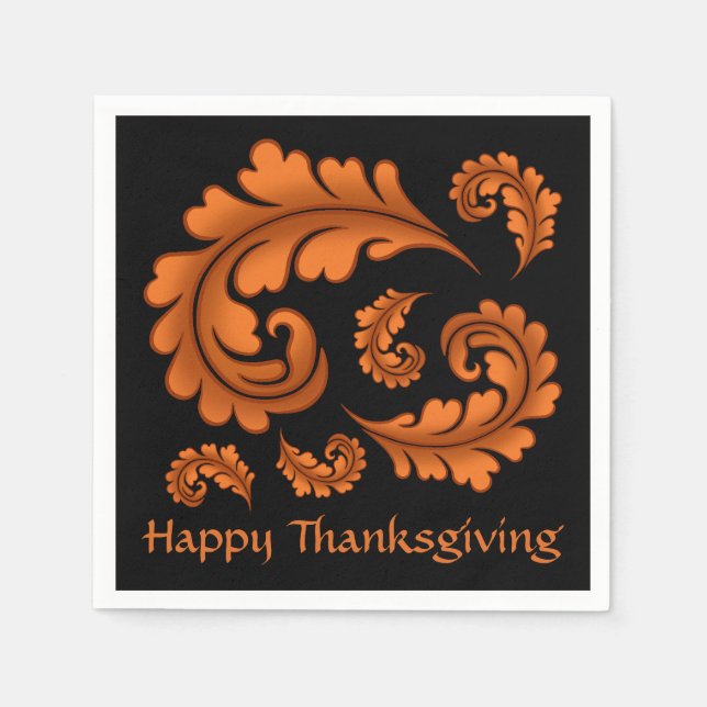Autumn Happy Thanksgiving Napkin (Front)