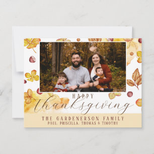 Autumn Happy Thanksgiving Photo Postcard