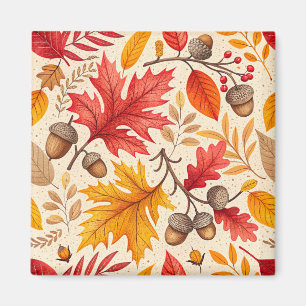 Autumn Harmony: A Colourful Fall Pattern Magnet