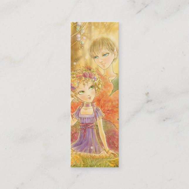 Autumn Harmony Bookmark Mini Business Card (Front)