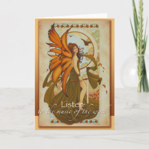 Autumn Harmony Faery Card by Teri Rosario