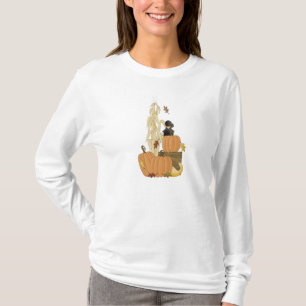 Autumn Harvest Cornstalk, Pumpkins, Crow T-Shirt