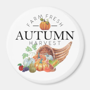 Autumn harvest cornucopia  magnet
