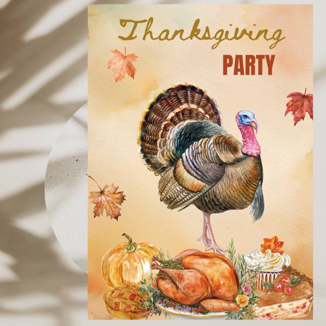 Autumn Harvest Dinner Gathering Party Invitation (Creator Uploaded)