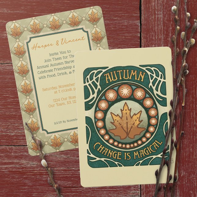 Autumn Harvest, Dinner Party Invitation (Autumn Harvest, Dinner Party Invitation)