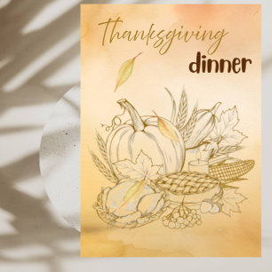 Autumn Harvest Family Gathering Party Invitation