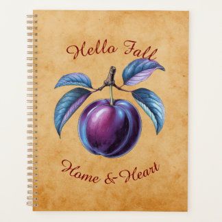 Autumn Harvest Fruit Art with Custom Text Planner