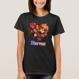 Autumn Harvest Heart Leaves T-Shirt