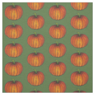 Autumn Harvest Orange Pumpkin Patch Thanksgiving Fabric