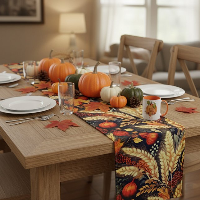 Autumn harvest pattern medium table runner (Creator Uploaded)