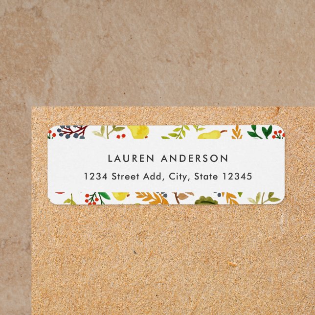 Autumn Harvest Personalised Return Address (Creator Uploaded)