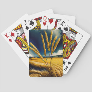 Autumn Harvest Prairie Gold Classic Playing Cards