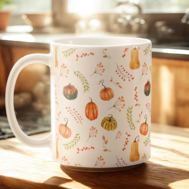 Autumn Harvest Pumpkin Coffee Mug (Creator Uploaded)