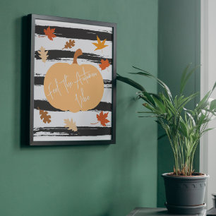 Autumn Harvest Pumpkin Fall Vibe Poster