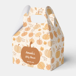 Autumn Harvest Pumpkin Pastel Baby Shower Favour Box