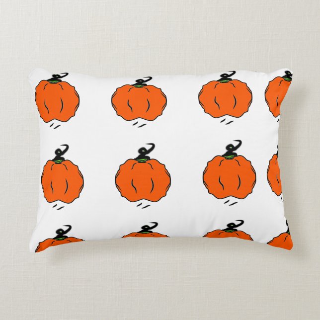 Autumn Harvest Pumpkins Decorative Cushion (Front)