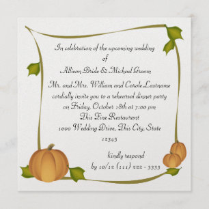 Autumn Harvest Rehearsal Dinner Invitation