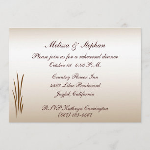 Autumn Harvest Rehearsal Dinner Invitation