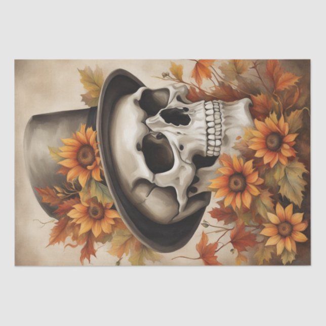 Autumn Harvest: Scarecrow in Fall Decoupage Tissue Paper (Front)