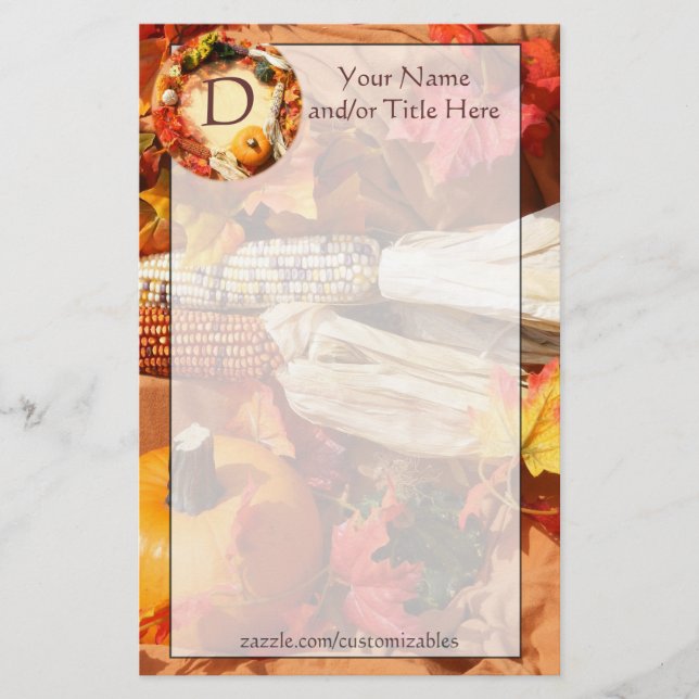 Autumn Harvest Stationery (Front)