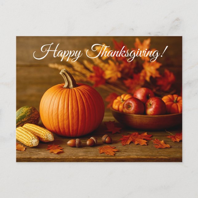 Autumn Harvest Still Life Postcard (Front)