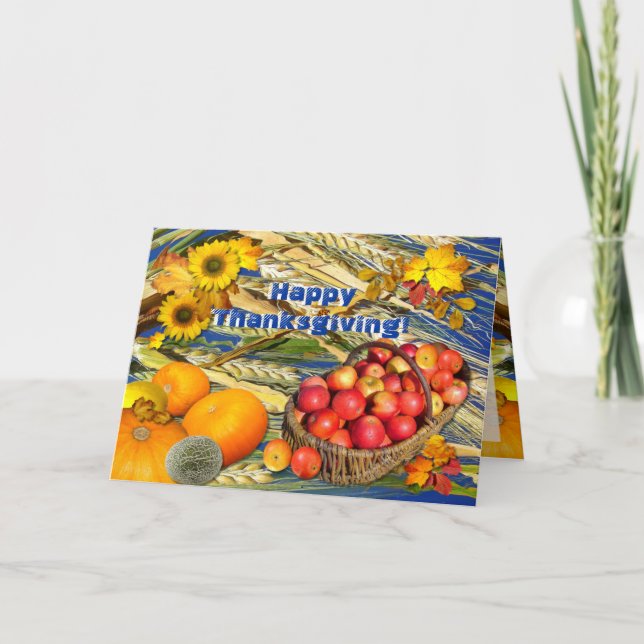 AUTUMN HARVEST  ~ Thanksgiving Card (Front)