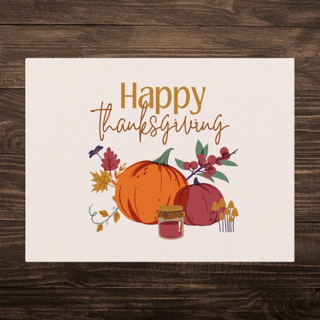 Autumn Harvest Thanksgiving Holiday Postcard (Creator Uploaded)