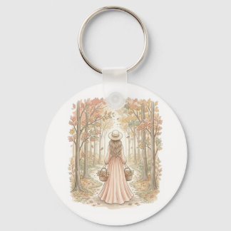 Autumn Harvest Walk Key Ring