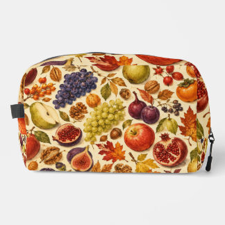 Autumn Harvest Watercolor Pattern Dopp Kit