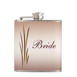 Autumn Harvest Wedding Bride Hip Flask